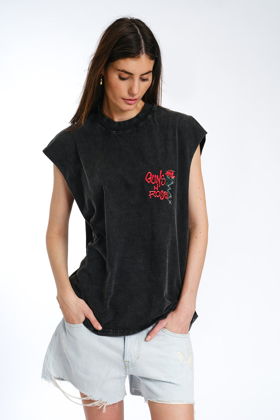 Black Guns N Roses Oversized Tank TT65