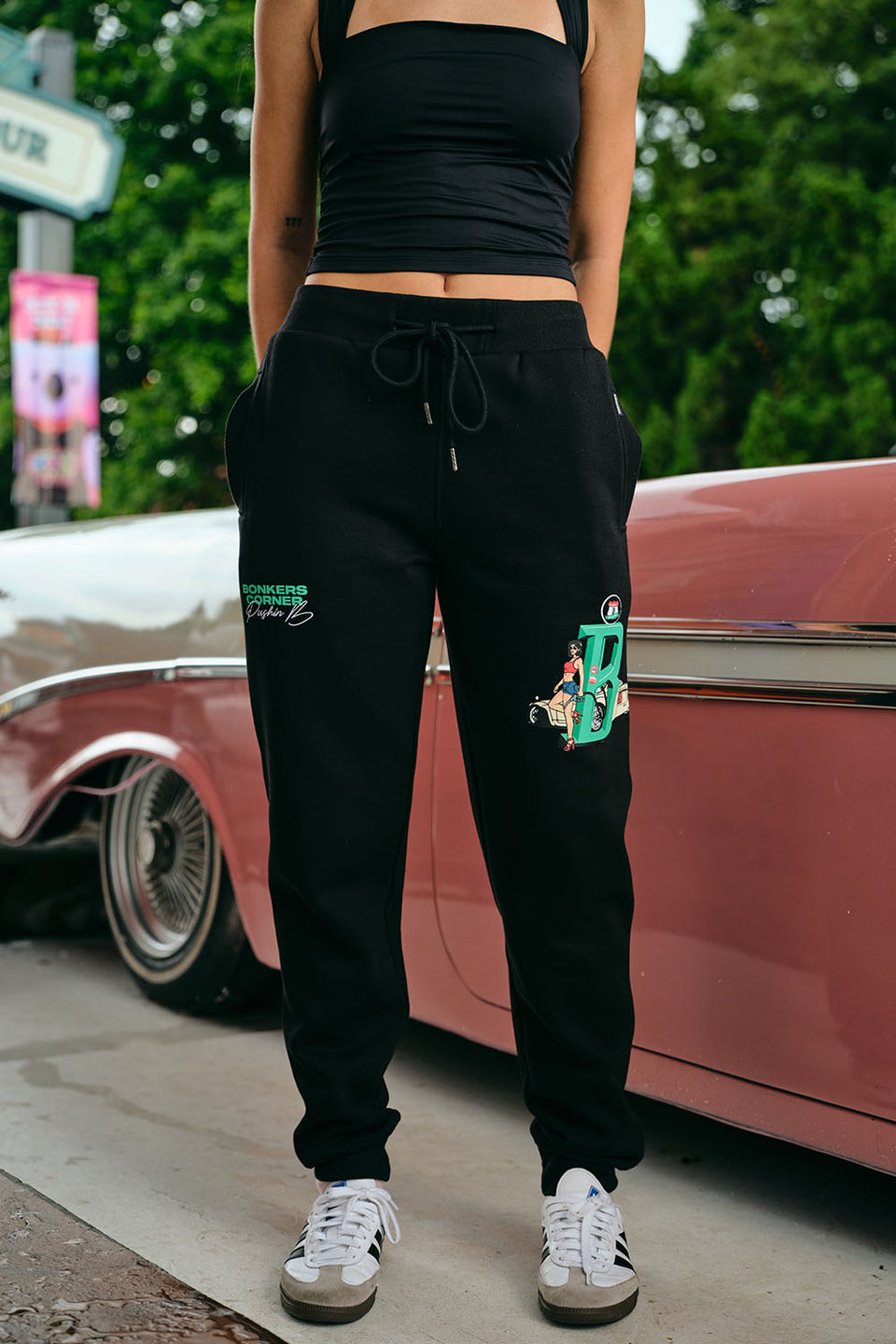 Dollar Bills Black Joggers JG67