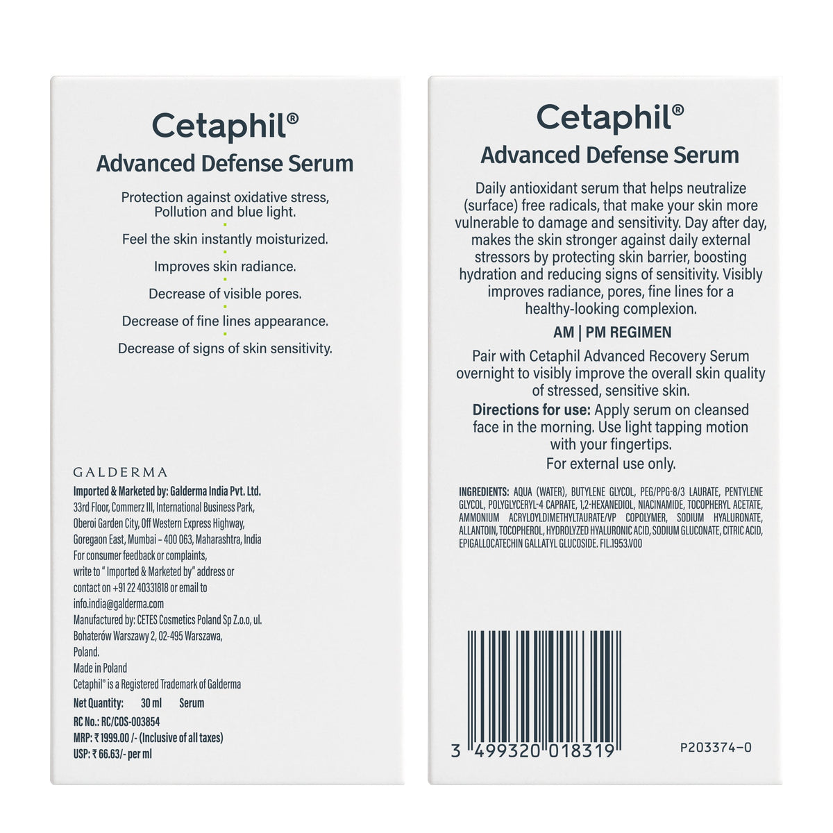 Cetaphil Advanced Defense Serum 30ml