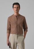Brown Cotton Linen Shirt