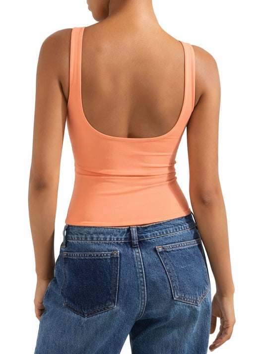 Soft Backless Boat Neck Tank Top