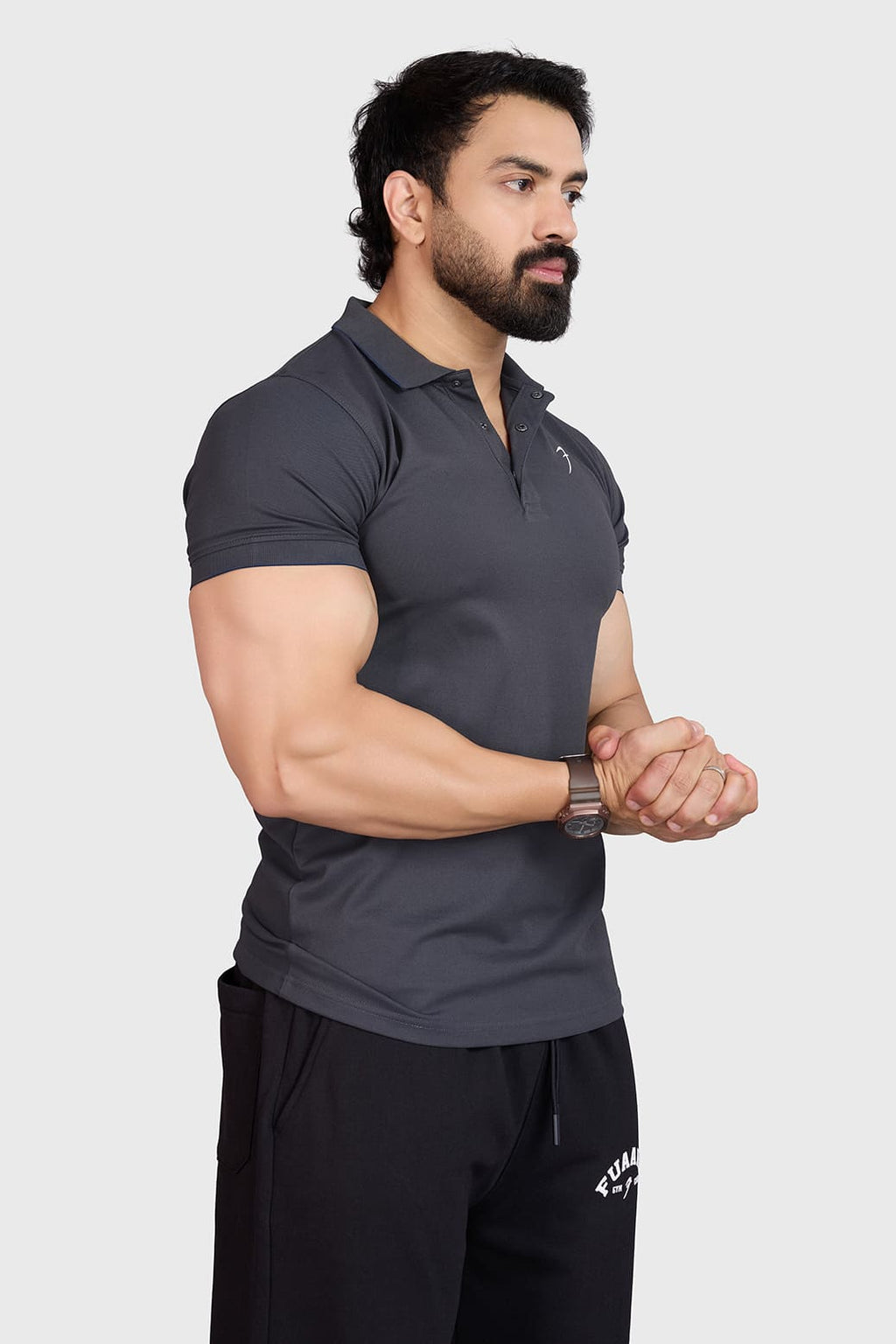 Aura Polo T-shirt Dark Grey