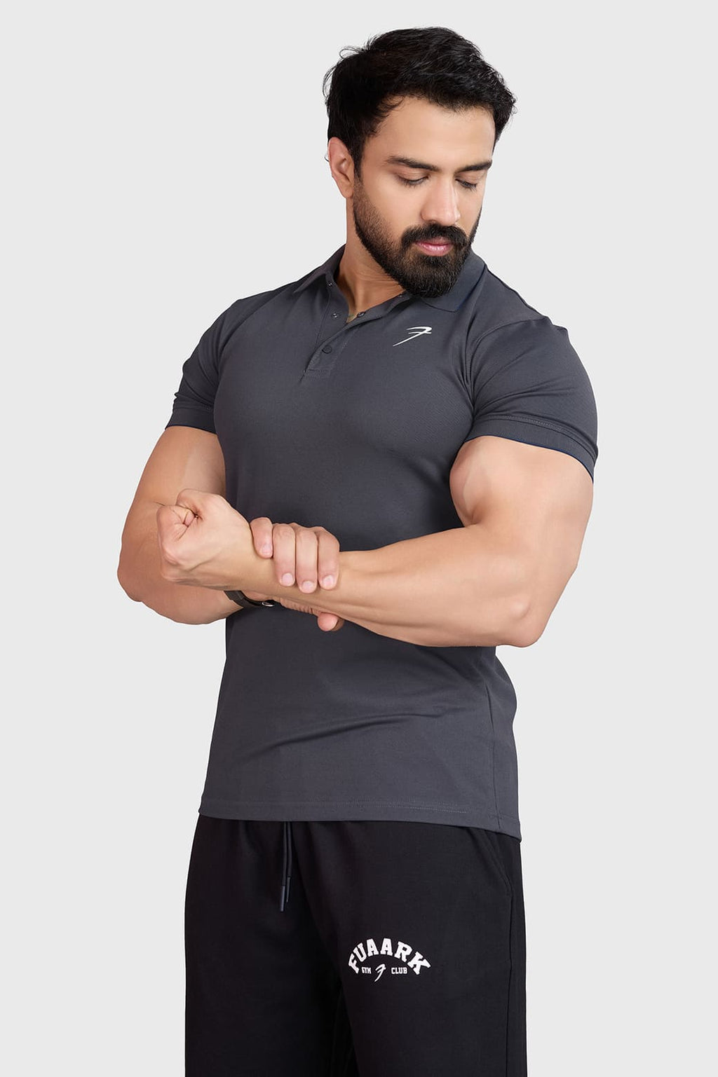Aura Polo T-shirt Dark Grey
