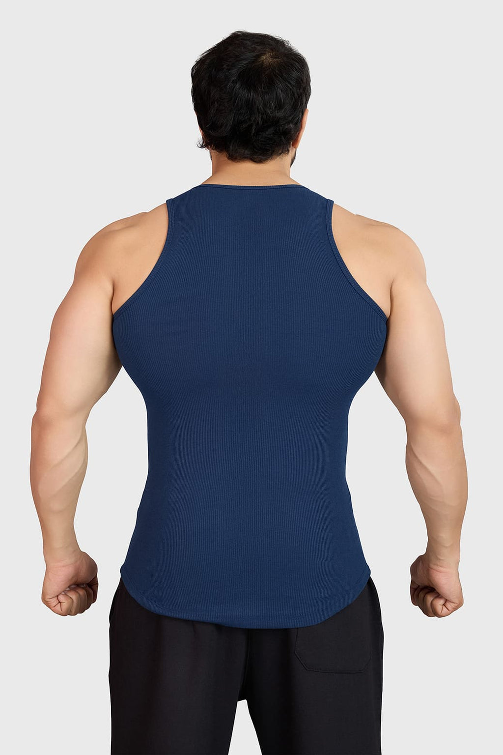 Ribbed Tank Navy