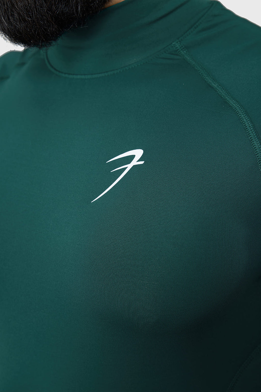 High Neck Compression T-shirt Emerald