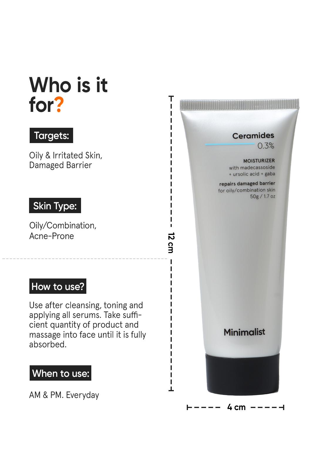 Ceramides 0.3% + Madecassoside Moisturizer