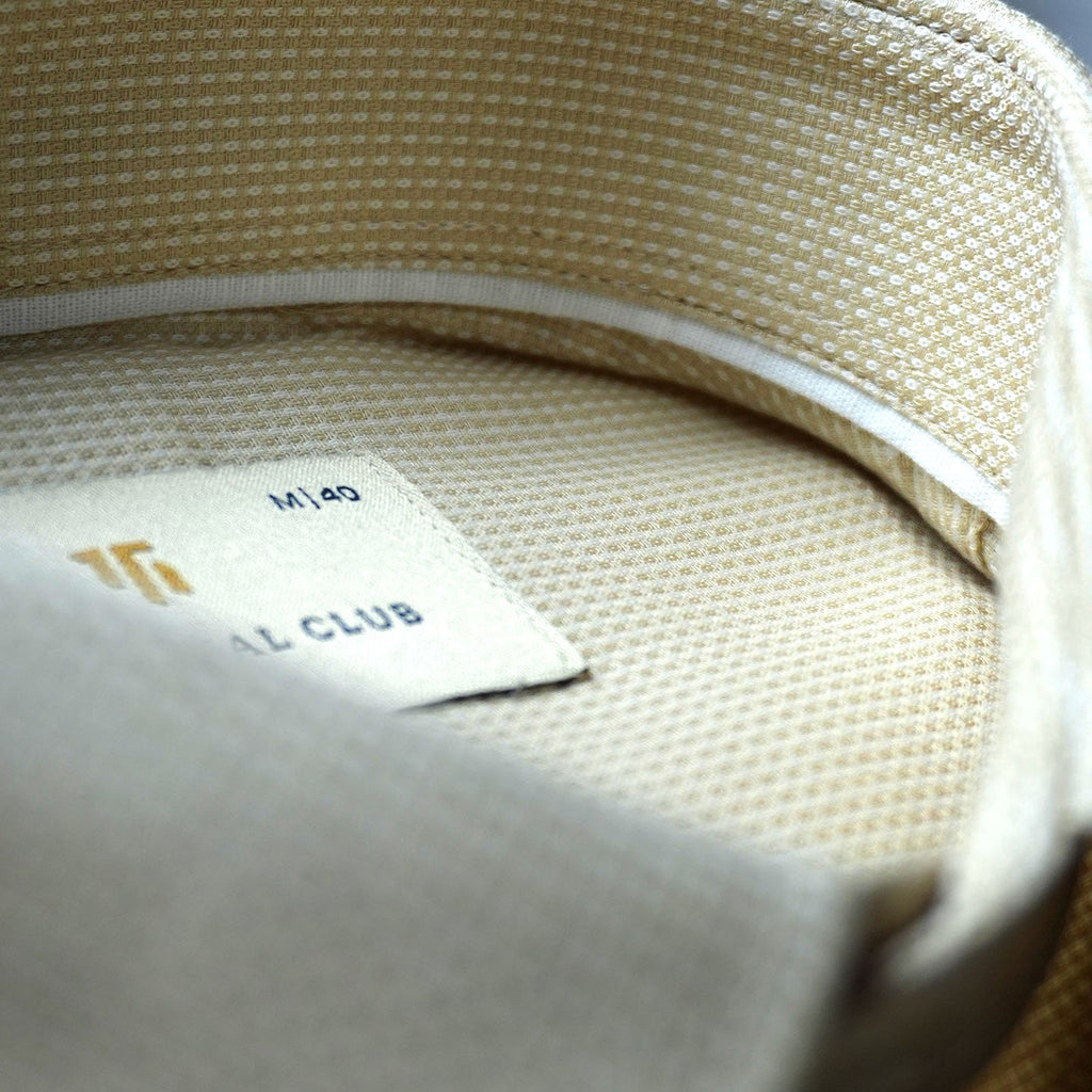 Regent Dobby Check Shirt In Champagne
