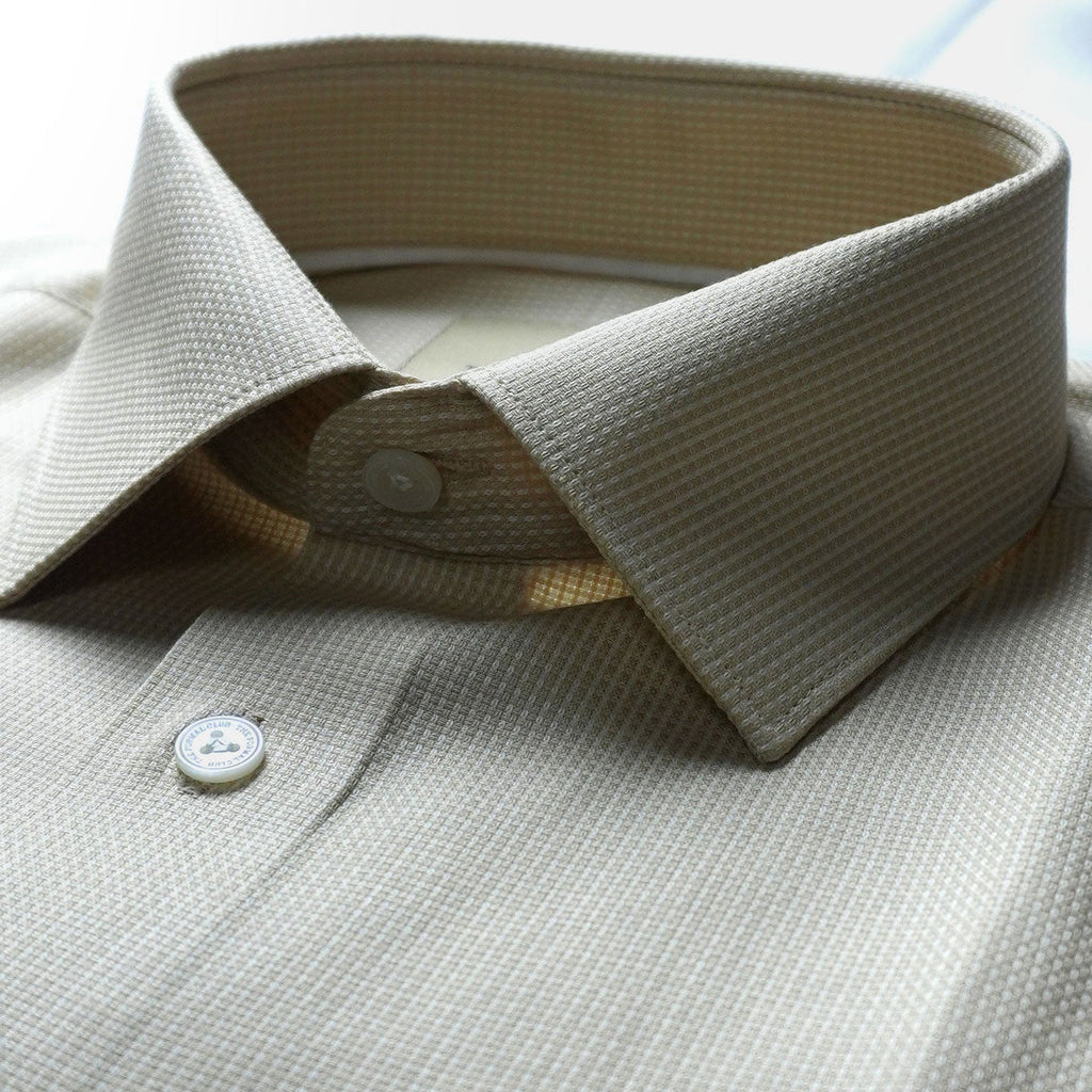 Regent Dobby Check Shirt In Champagne