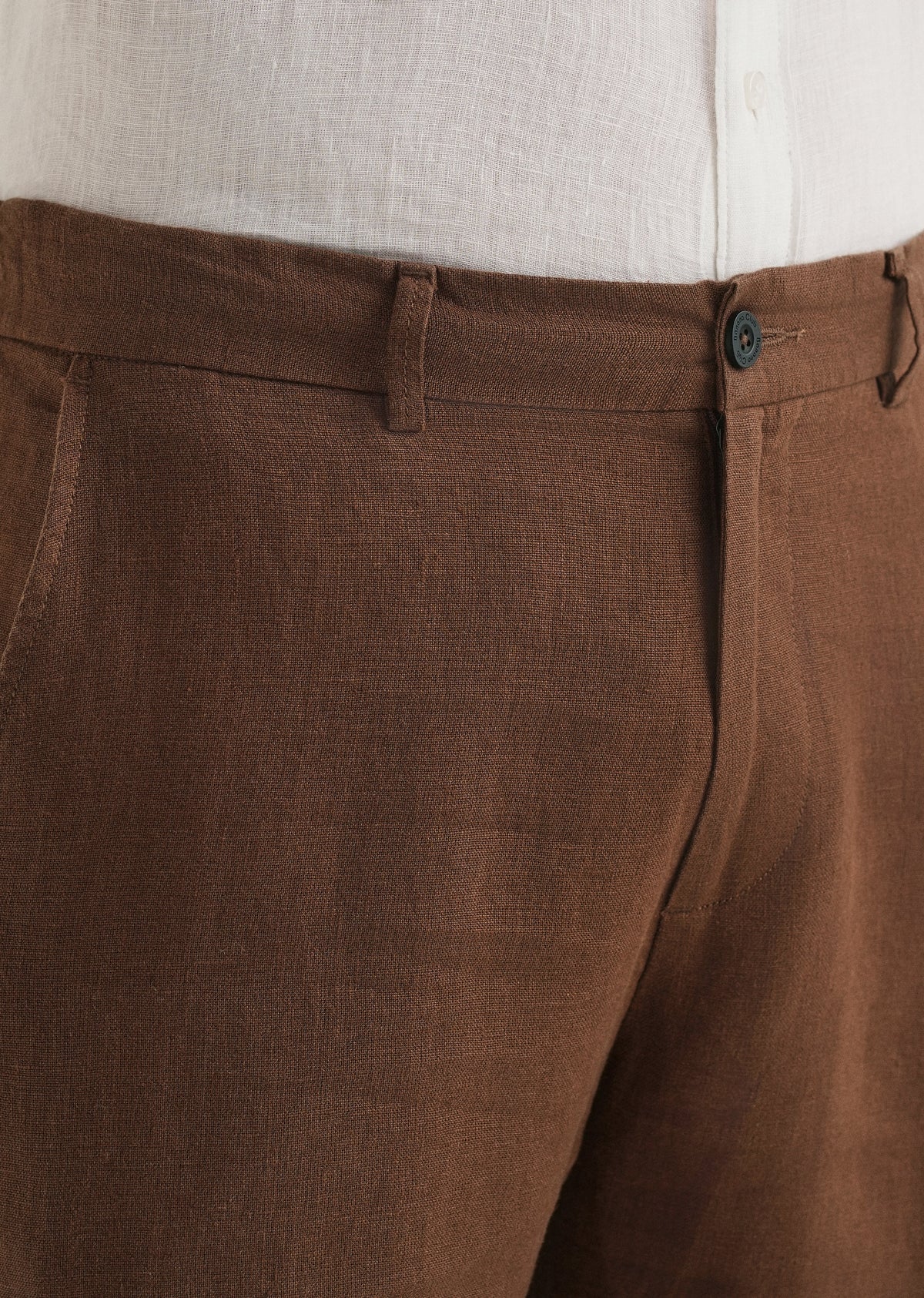 Chestnut Brown Linen Pant