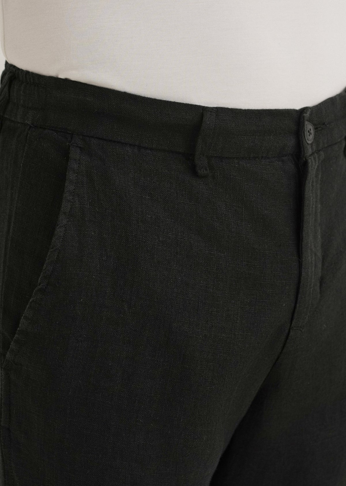 Cosmic Black Linen Pant