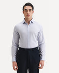 REGULAR FIT STRIPED PRINT SHIRT GUILD BUSINESS - DENTO - LIGHT BLUE morris.lane