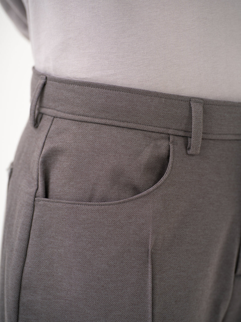 Pablo Grey Relaxed Fit Korean Pintuck Pants