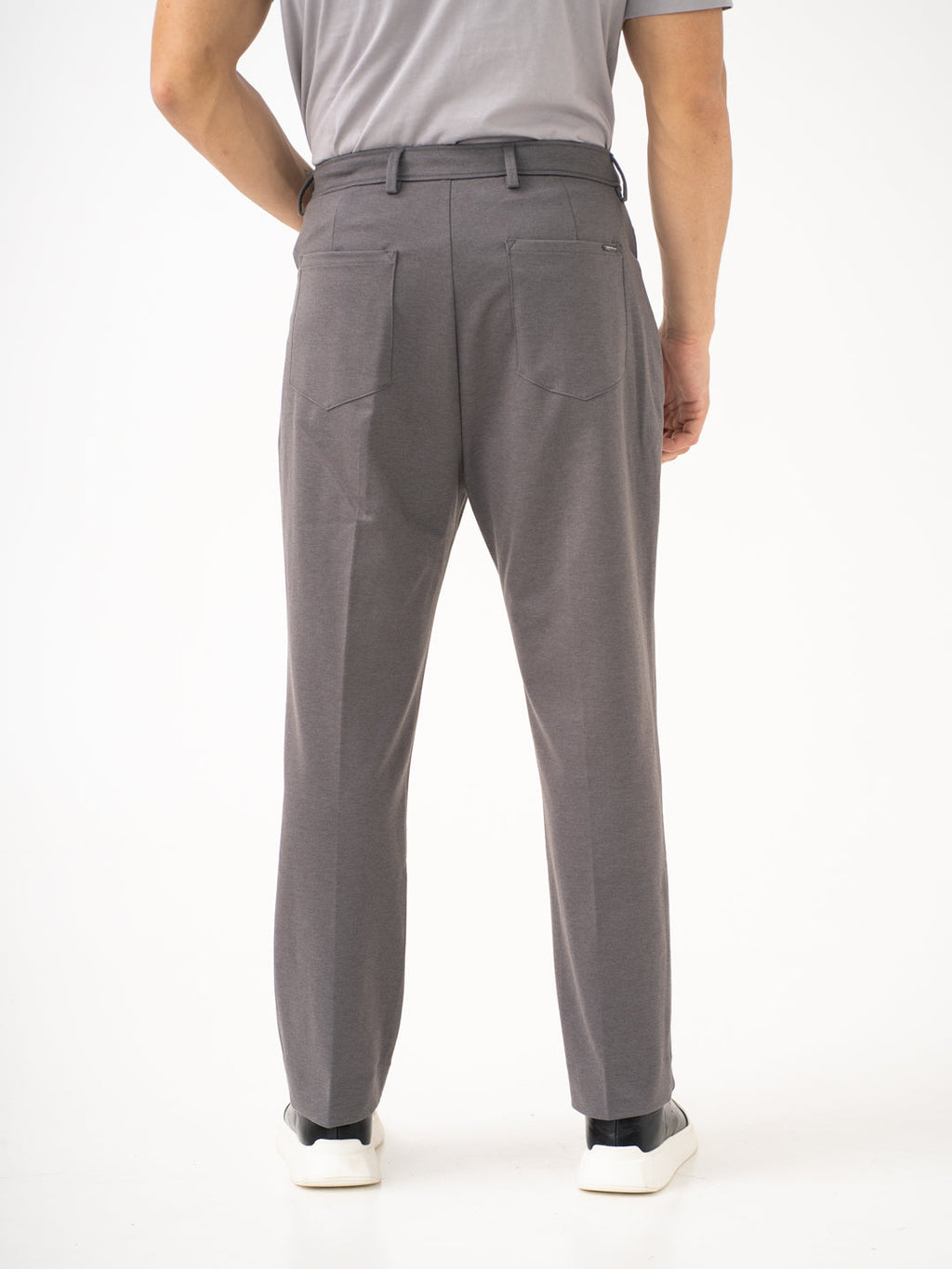 Pablo Grey Relaxed Fit Korean Pintuck Pants