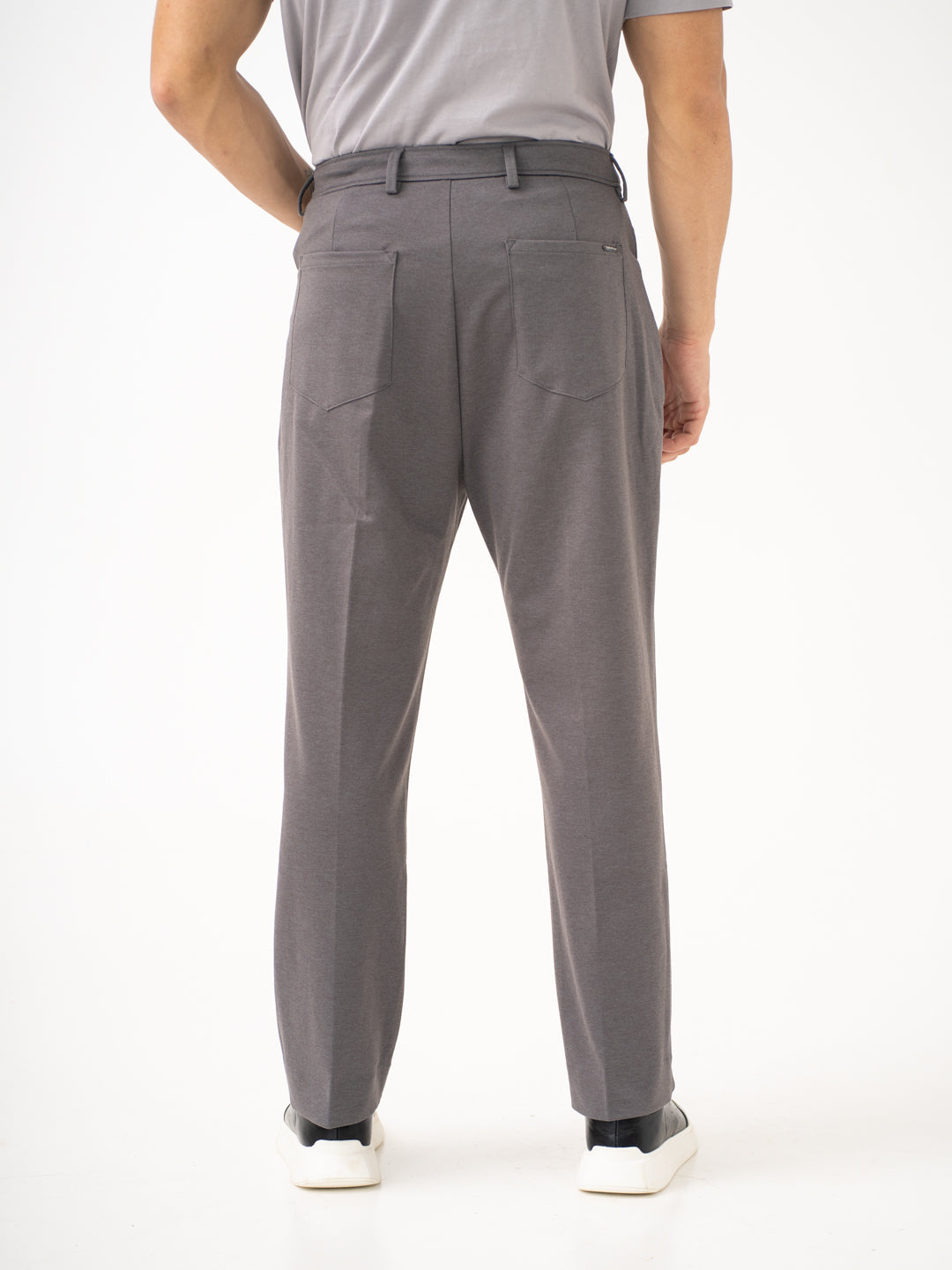 Pablo Grey Relaxed Fit Korean Pintuck Pants