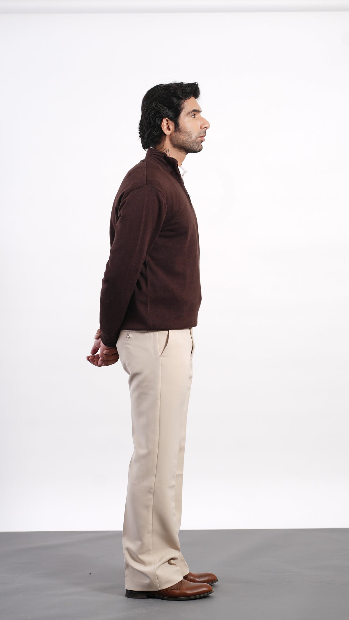 Beige Bootcut Pant