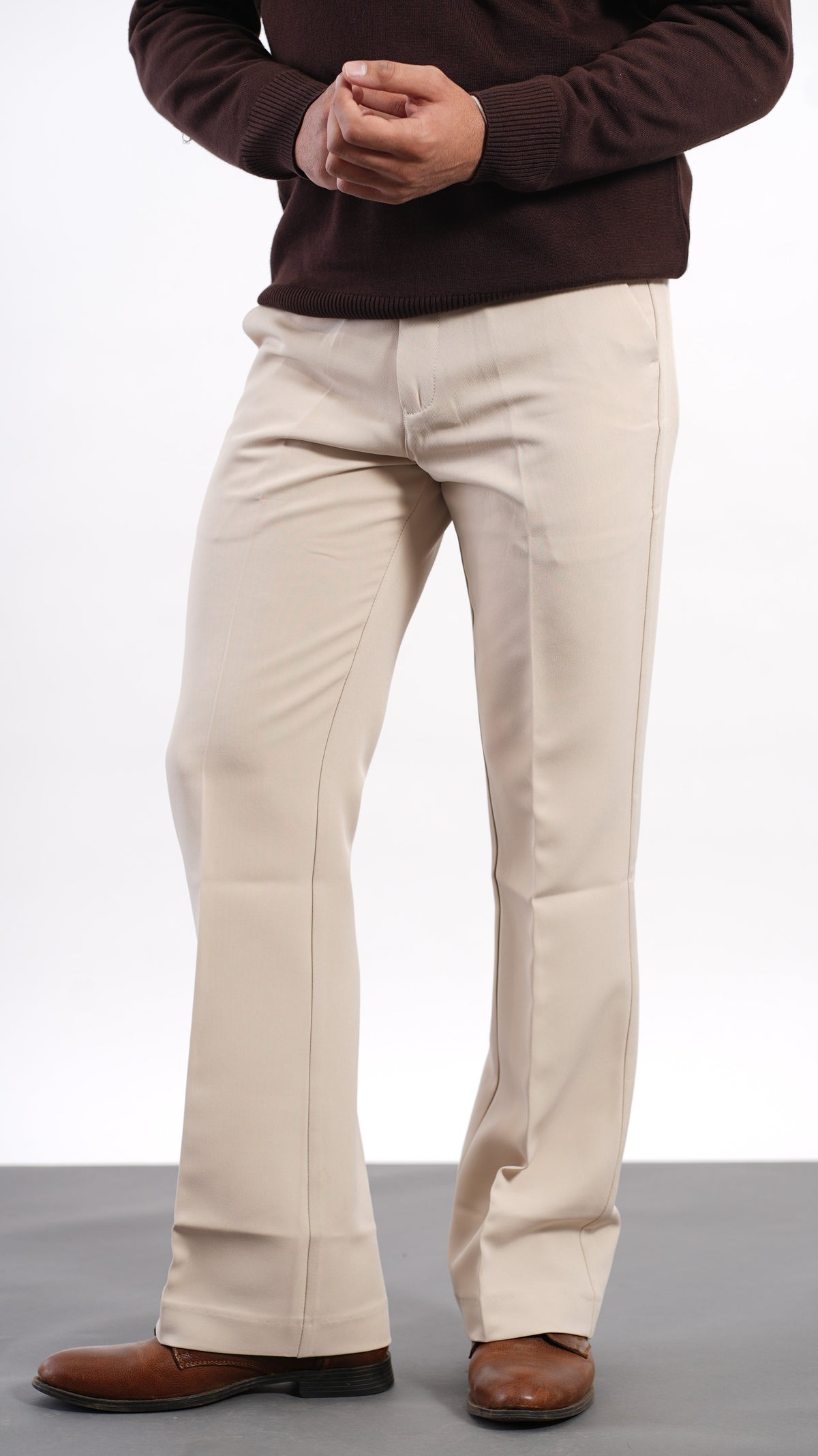 Beige Bootcut Pant