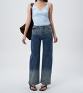 Shadow Indigo Ombre Straight Jeans