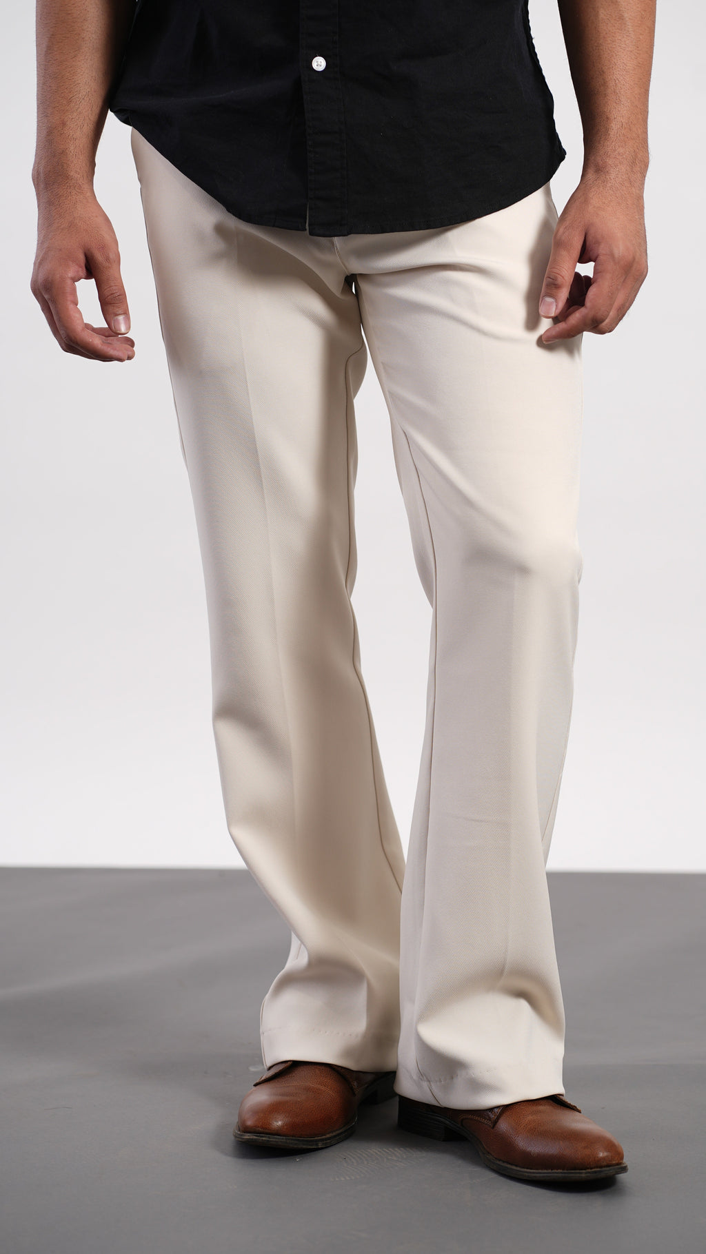 Cream Bootcut Pant