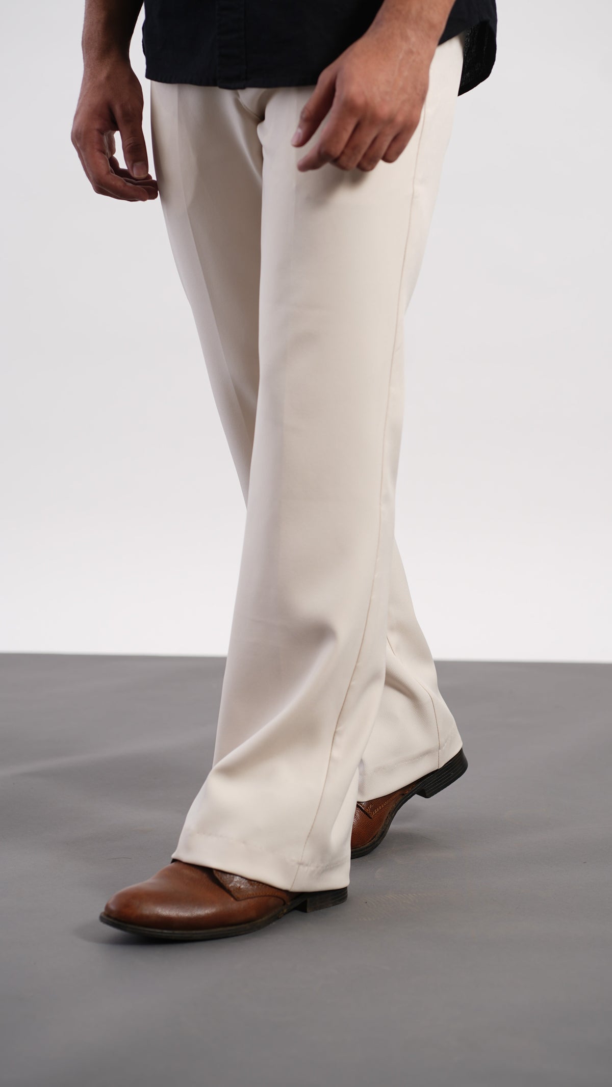 Cream Bootcut Pant