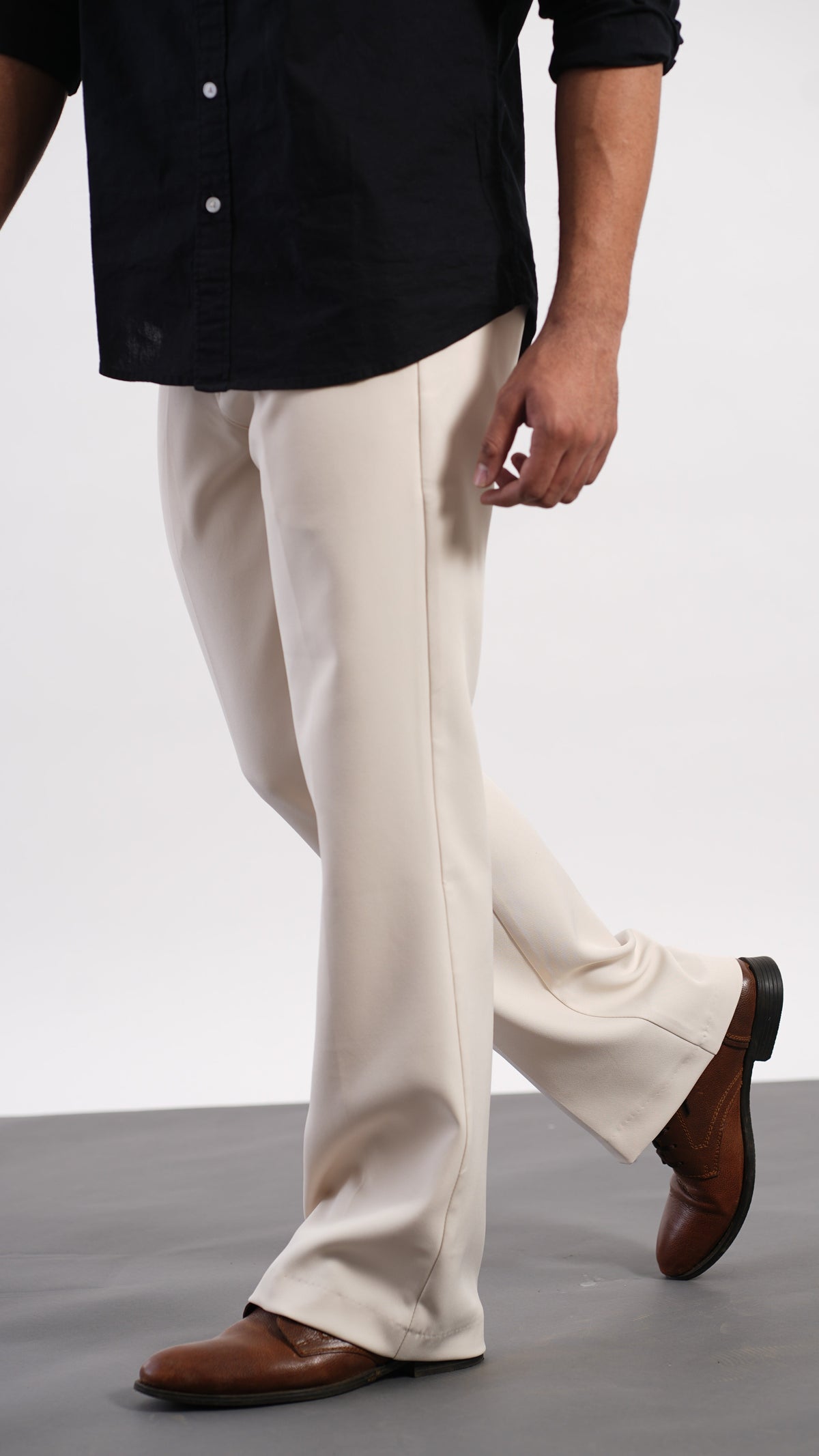 Cream Bootcut Pant
