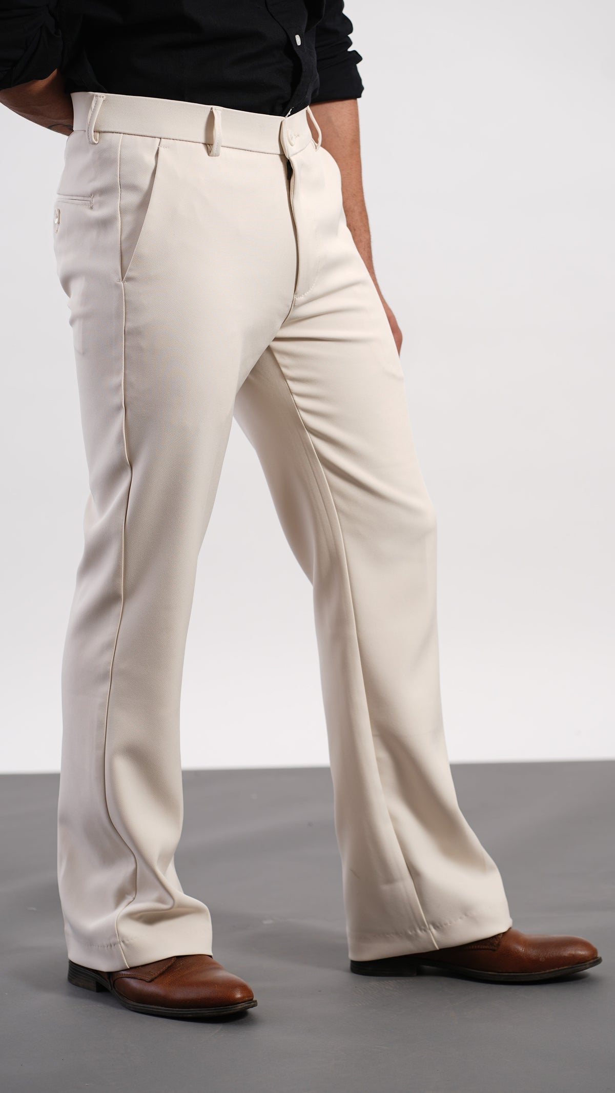 Cream Bootcut Pant