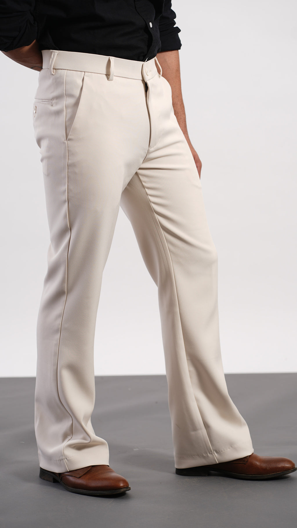 Cream Bootcut Pant