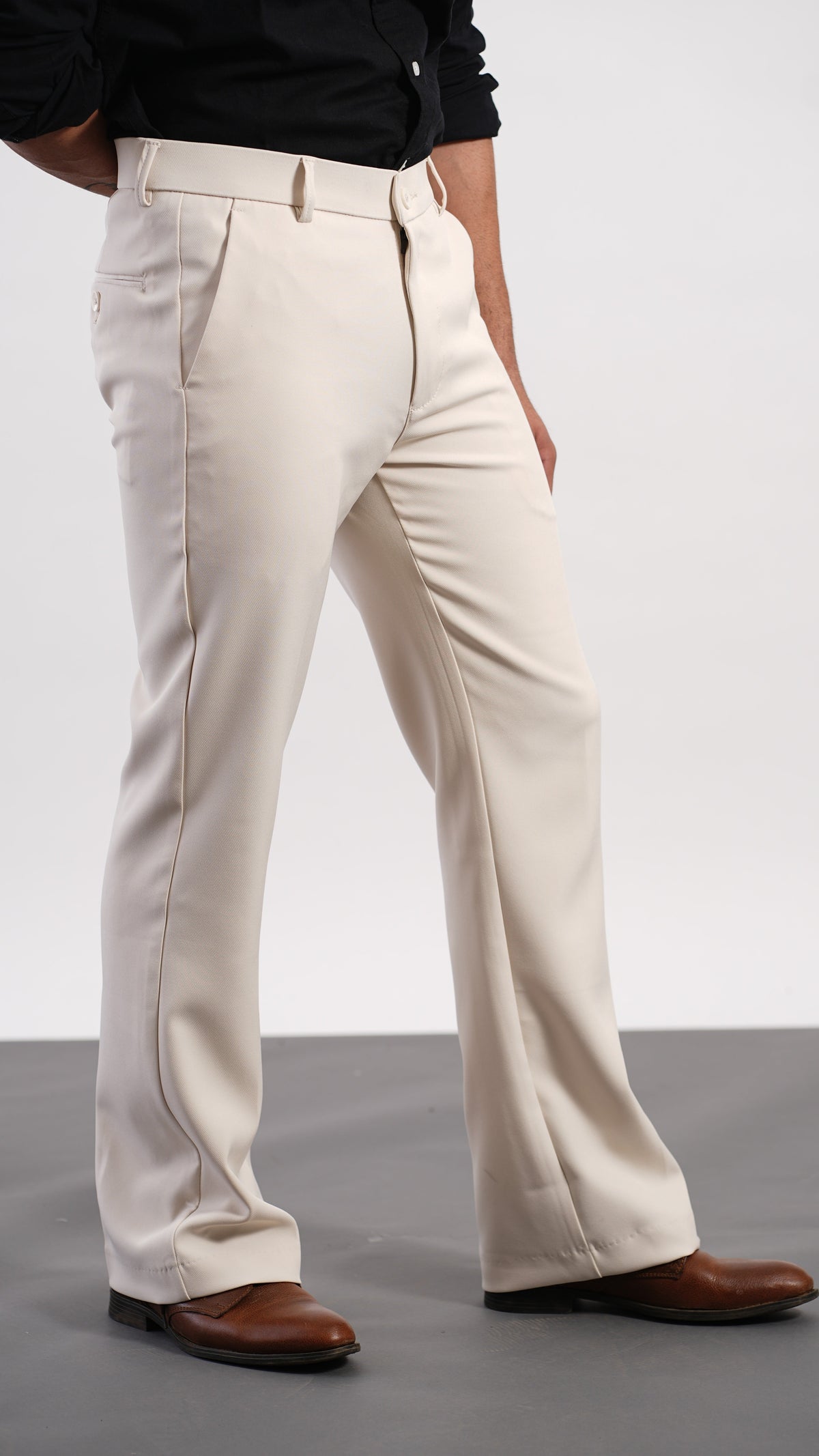 Cream Bootcut Pant