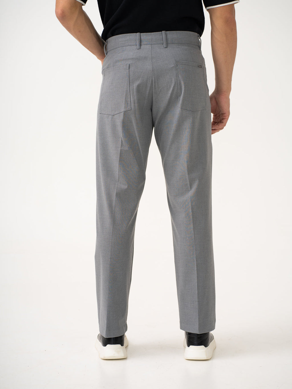 Haze Grey Relaxed Fit Korean Pintuck Pants