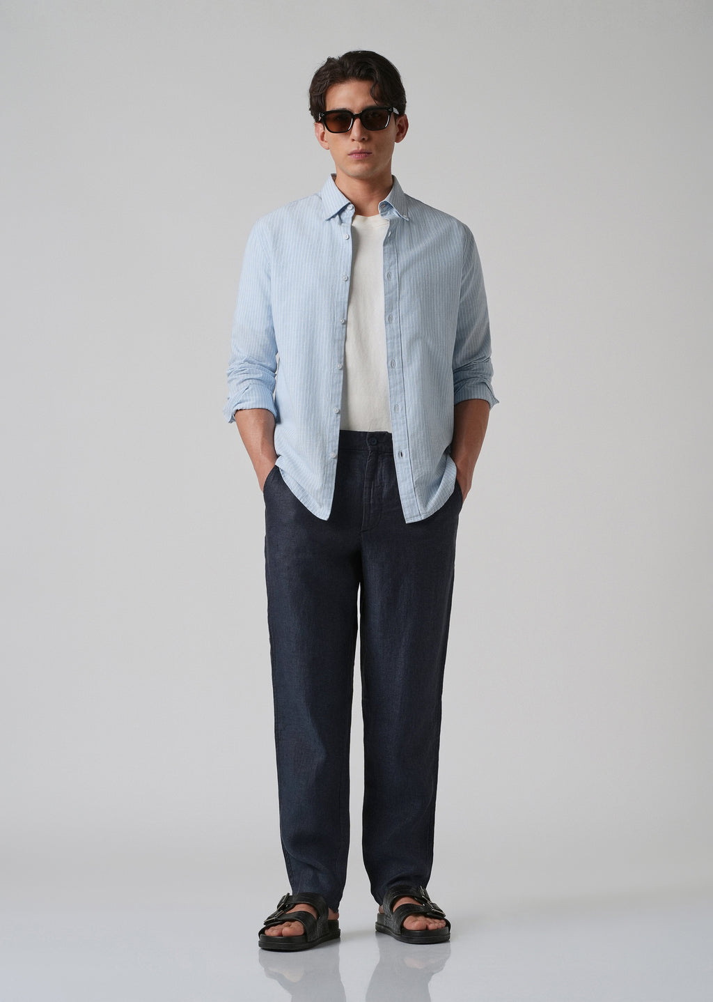 Deep Blue Linen Pant