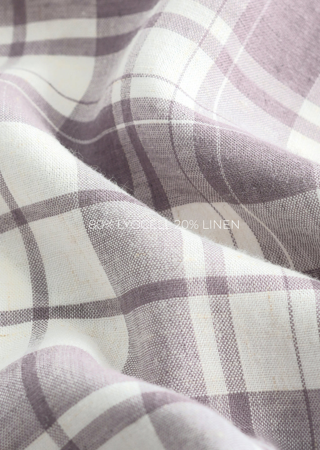 Dusty Mauve Lyocell Linen Check Shirt