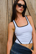 Soft White Outline Tank Top TT65