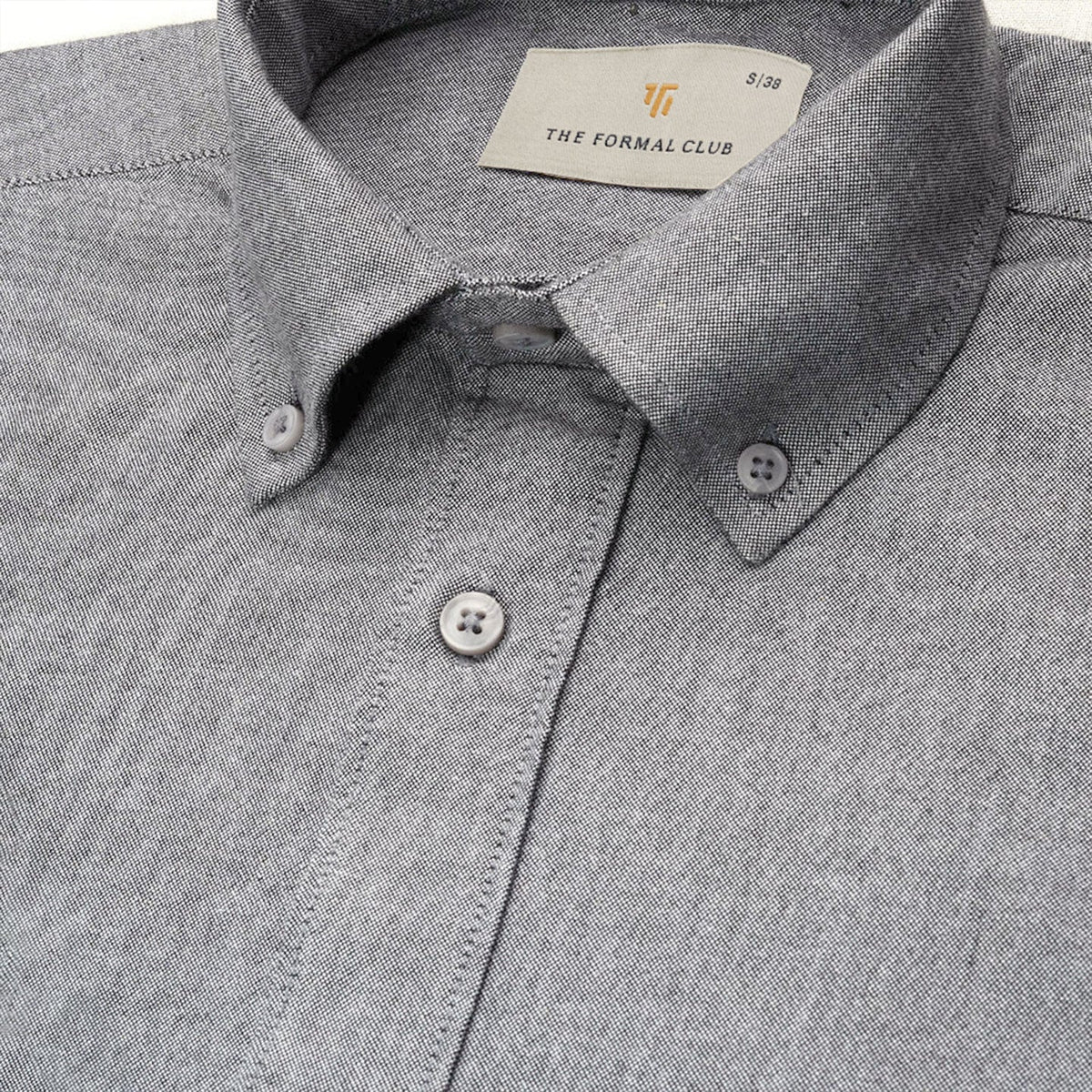 Regal Oxford Chambray shirt in Ash Grey