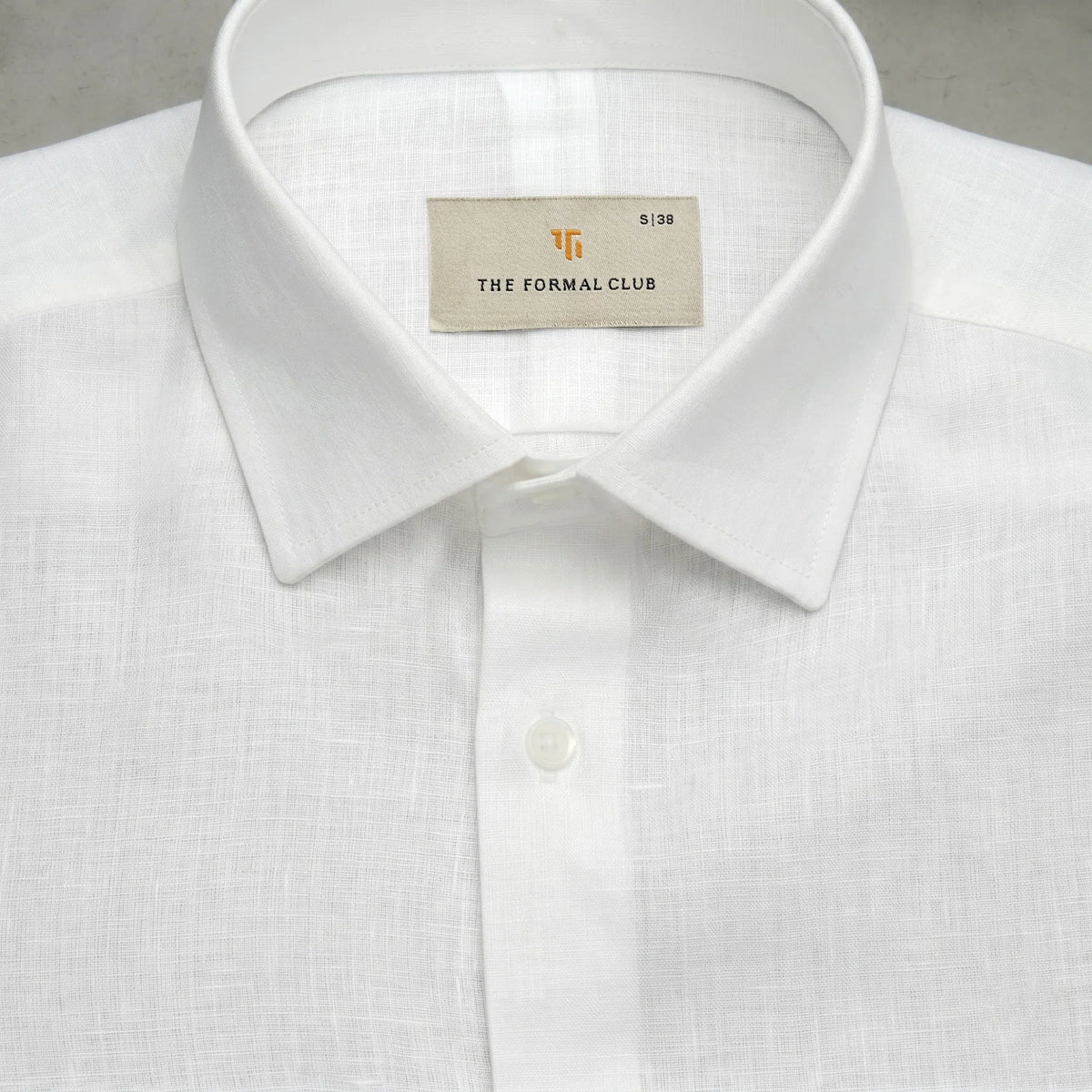 Cedar Pure Linen Half Sleeves Shirt In Snowflake