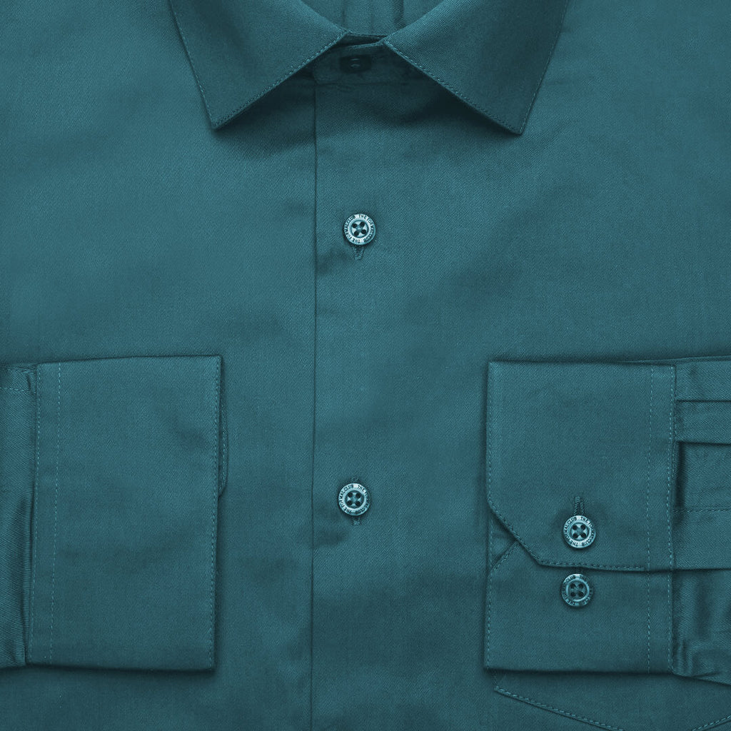 Cambridge Giza Cotton Shirt In Teal