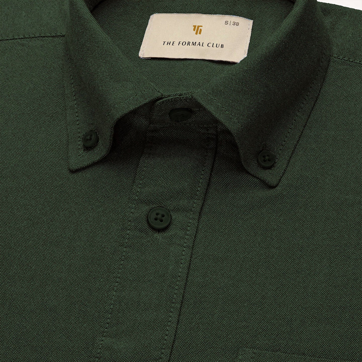 Regal Oxford Solid Shirt In Deep Forest
