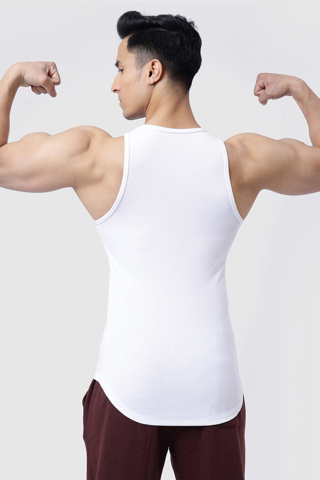 Ribbed Tank White