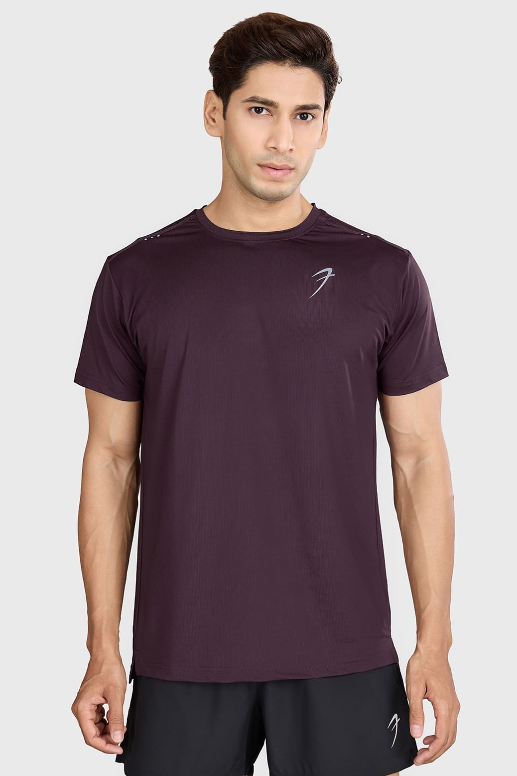Laser Cut Running T-shirt Raisin