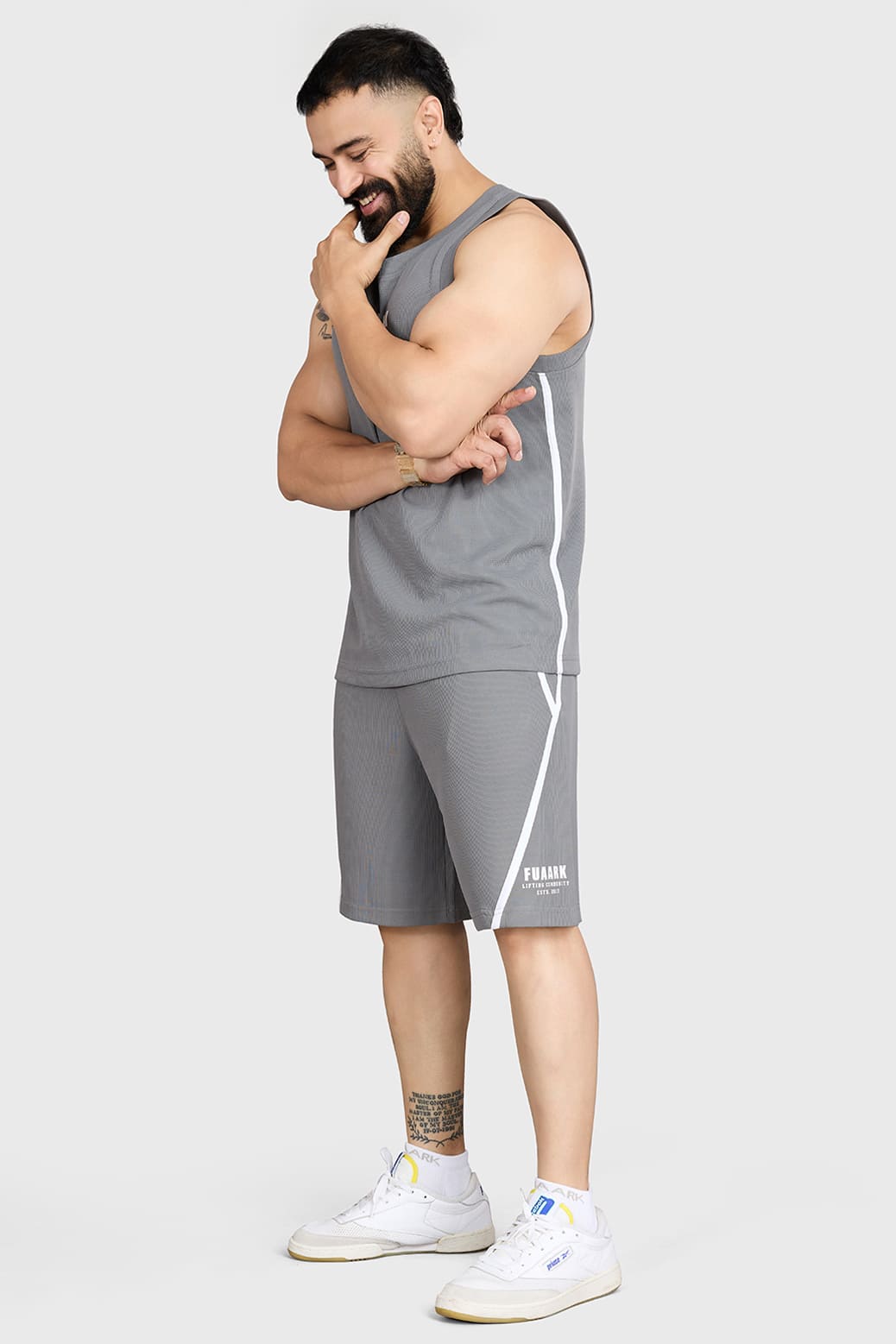 Drip Oversized Shorts Dark Grey