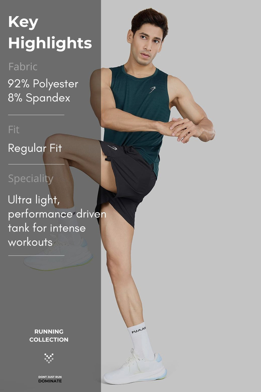 Ember Running Tank Bottle Green