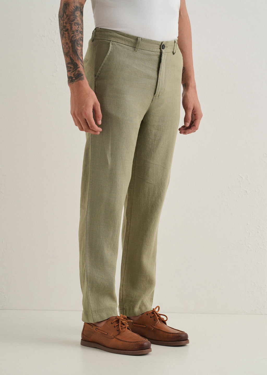 Fern Green Linen Pant