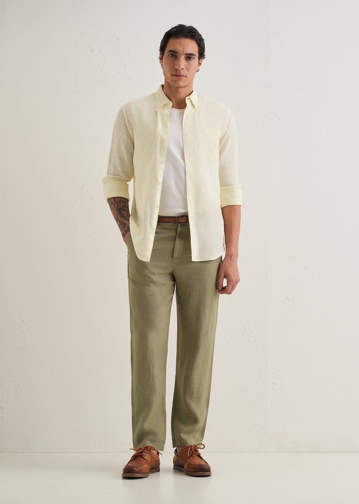 Fern Green Linen Pant