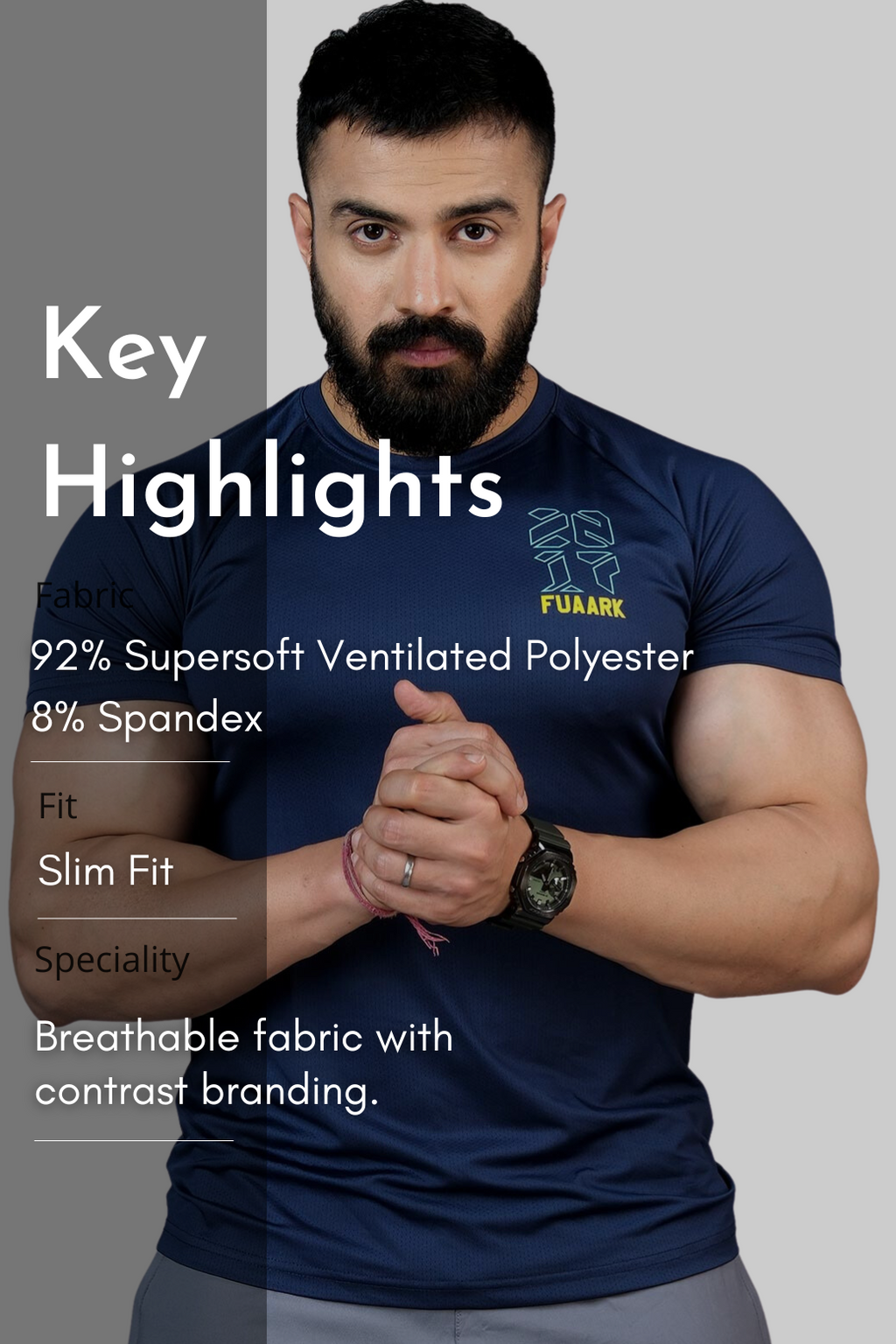 Elevate T-shirt Navy