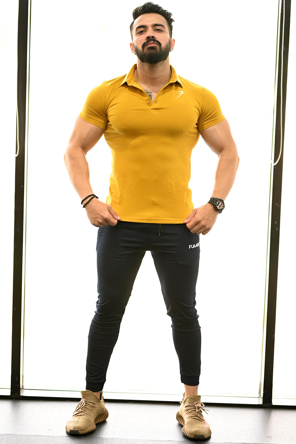 Polo T-shirt Mustard