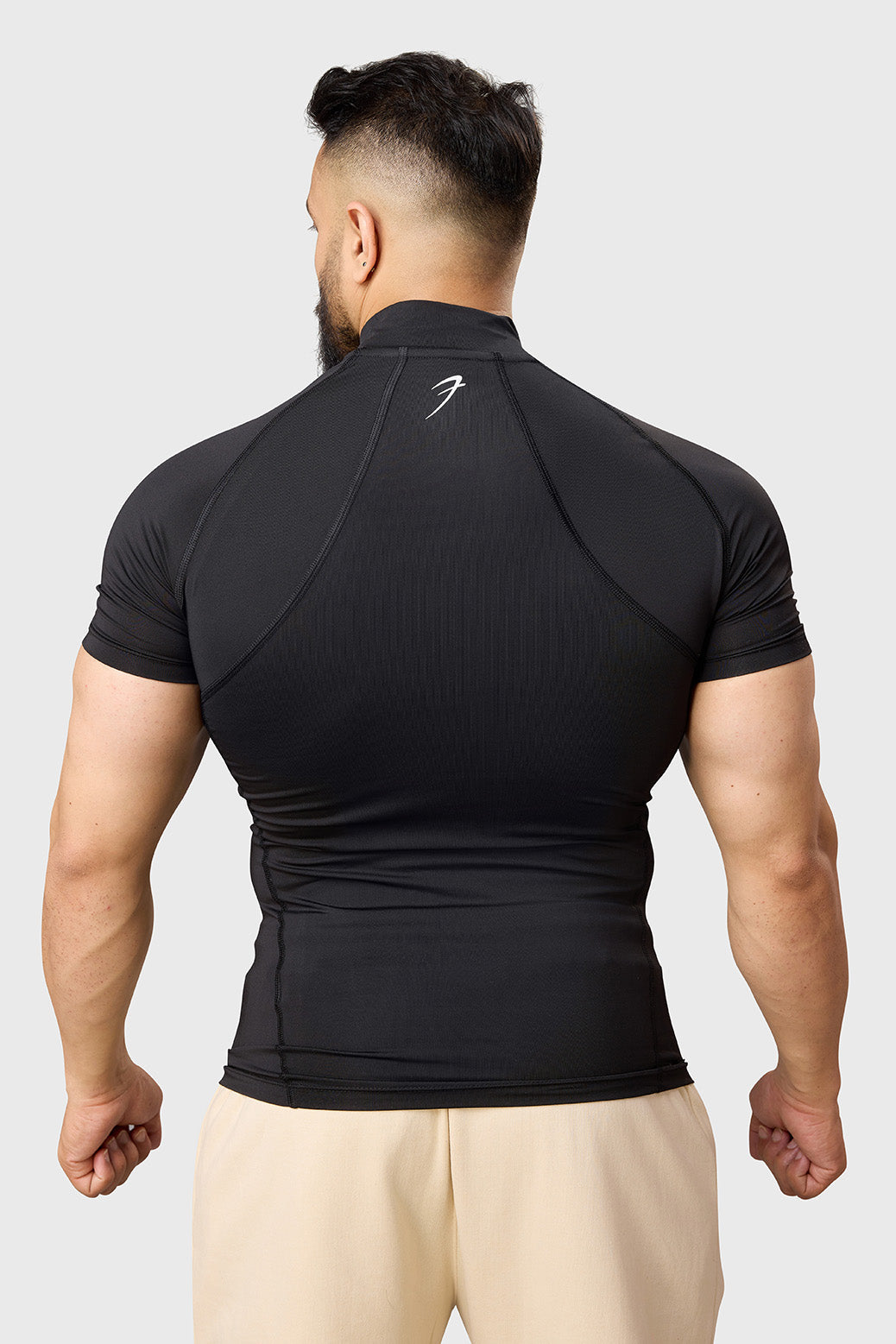 High Neck Compression T-shirt Black
