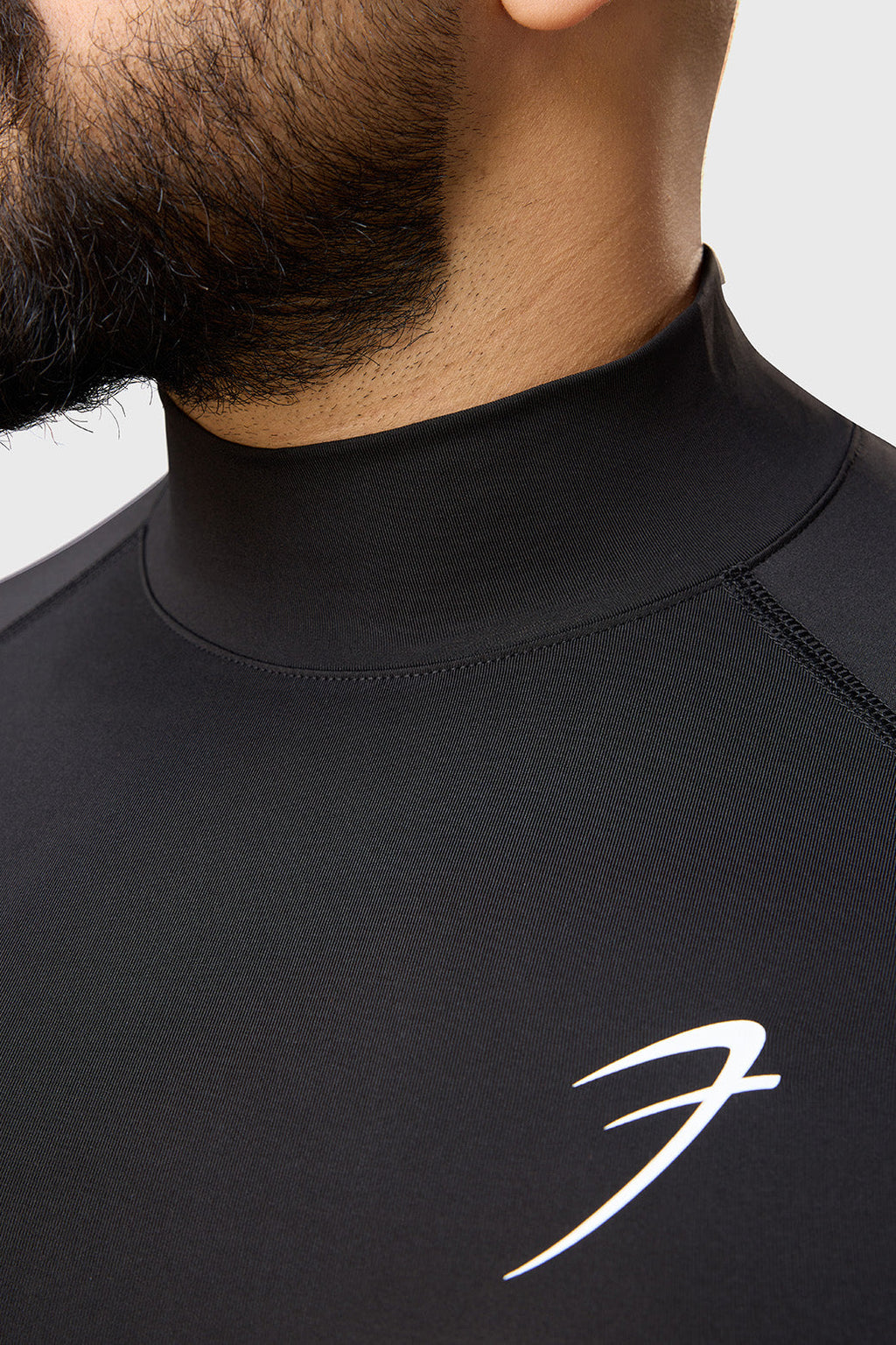High Neck Compression T-shirt Black
