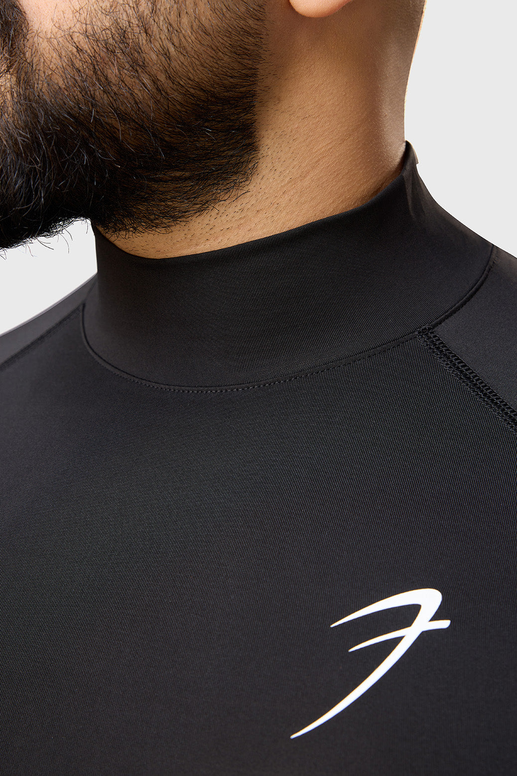 High Neck Compression T-shirt Black