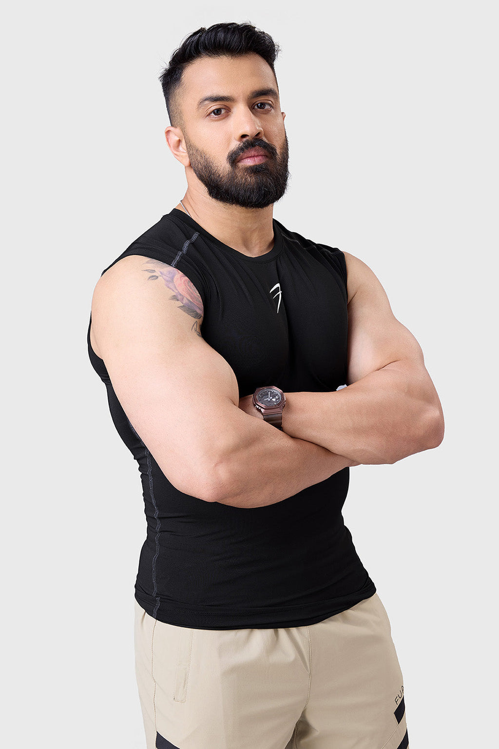 Compression Sleeveless Tank Black