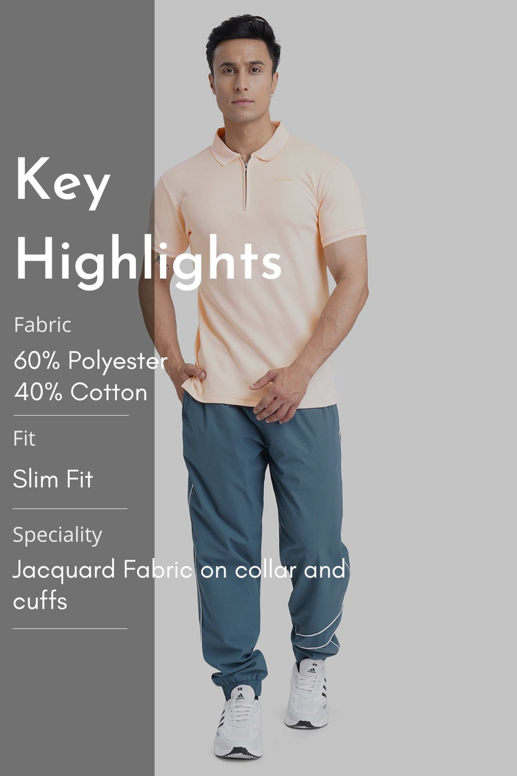 Heritage Polo T-shirt Peach