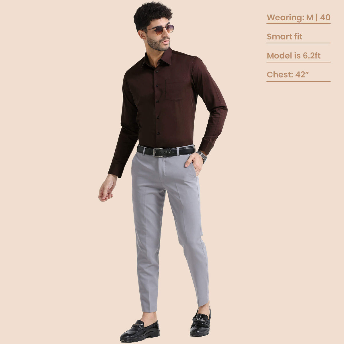 Cambridge Giza Cotton Shirt In Coffee