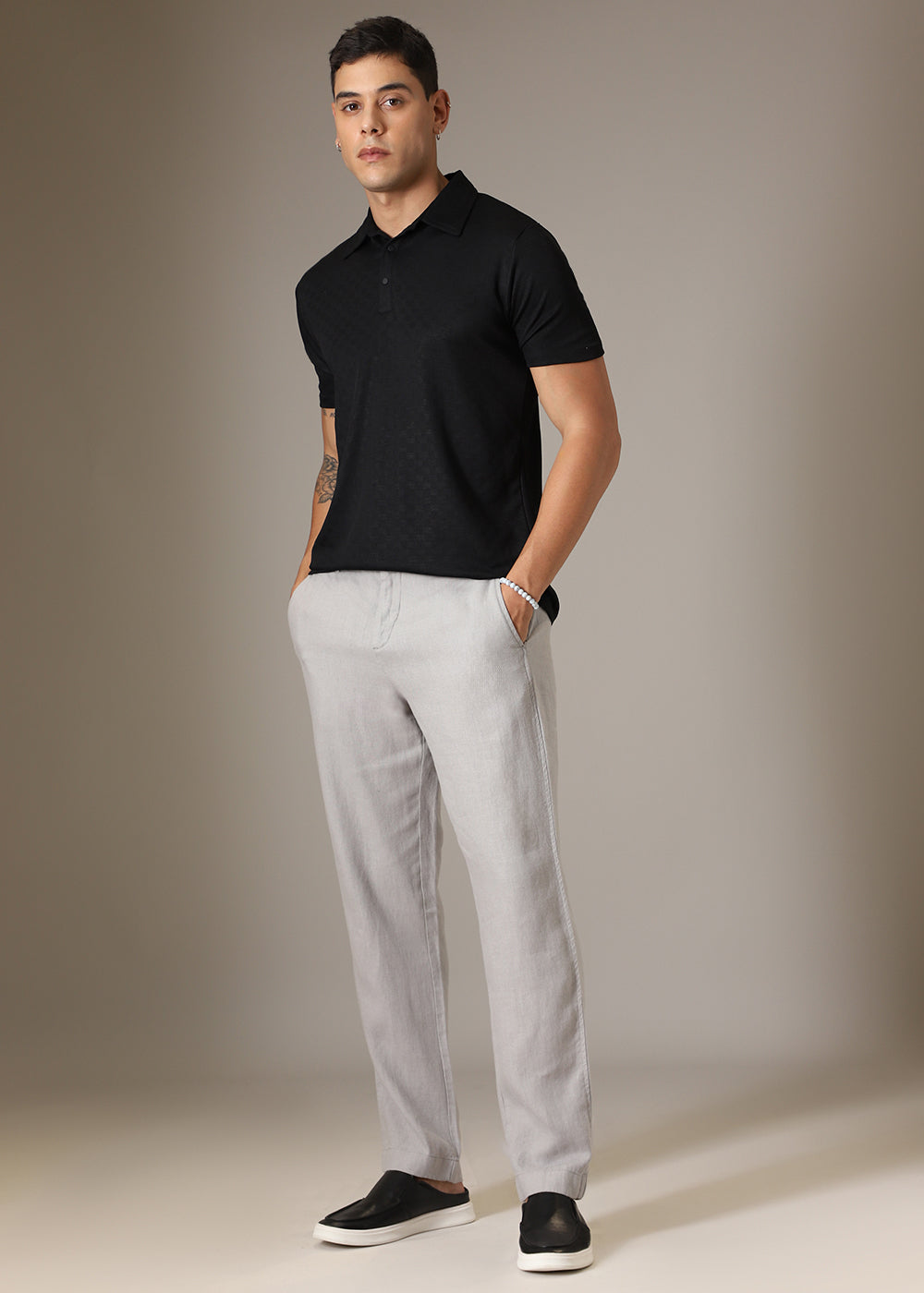 Gravel Grey Linen Pant